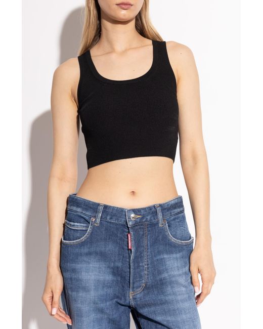 MICHAEL Michael Kors Black Striped Tank Top