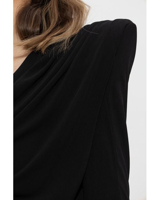 Balmain Black Dress With Appliqué