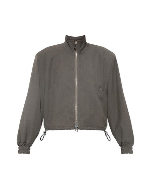 The Attico Gray Jacket With Sewn-In Shoulder Pads