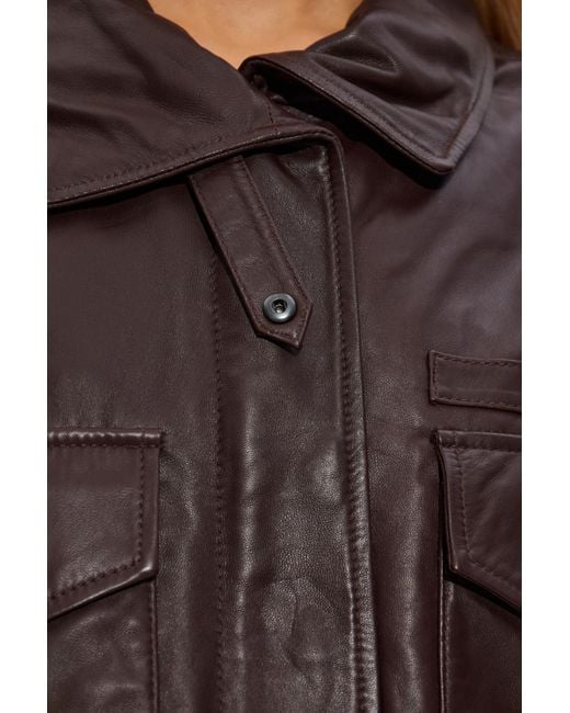 AllSaints Brown Leather Jacket "Clay"