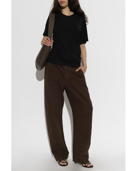 Lemaire Black Crew Neck T-Shirt