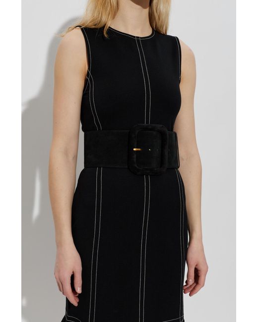 AMI Black Leather Belt