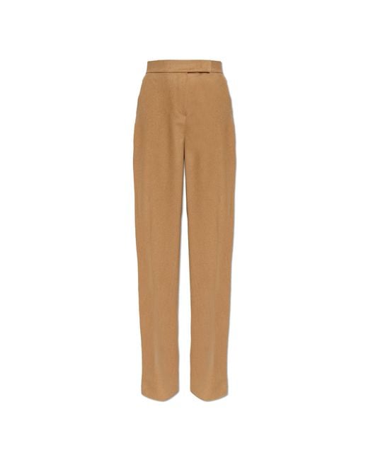 Max Mara Natural Wool Trousers 'Filato'