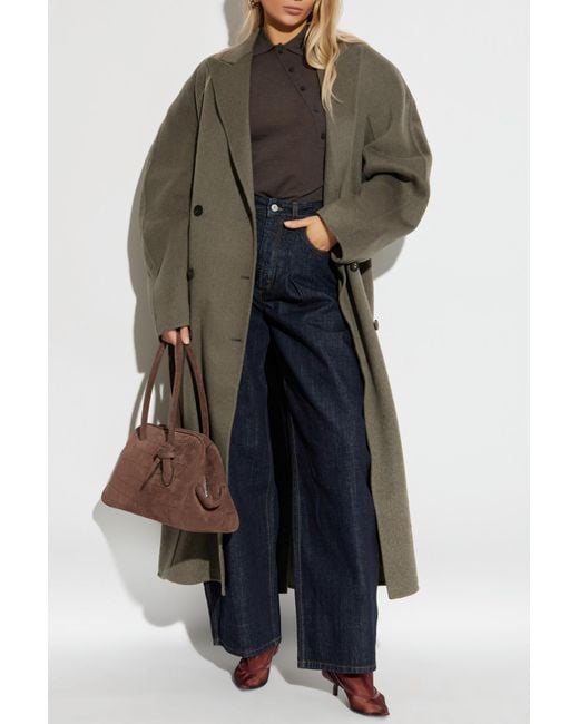 Jacquemus Green Wool Coat 'D'Homme Curvio'