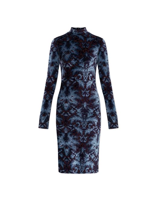 Etro Blue Dress With A Velvety Finish