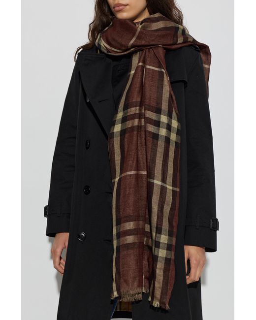 Burberry Brown Wool Scarf