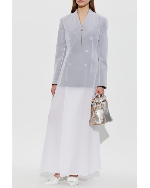 Maison Margiela White Dress Made Of Combined Fabrics