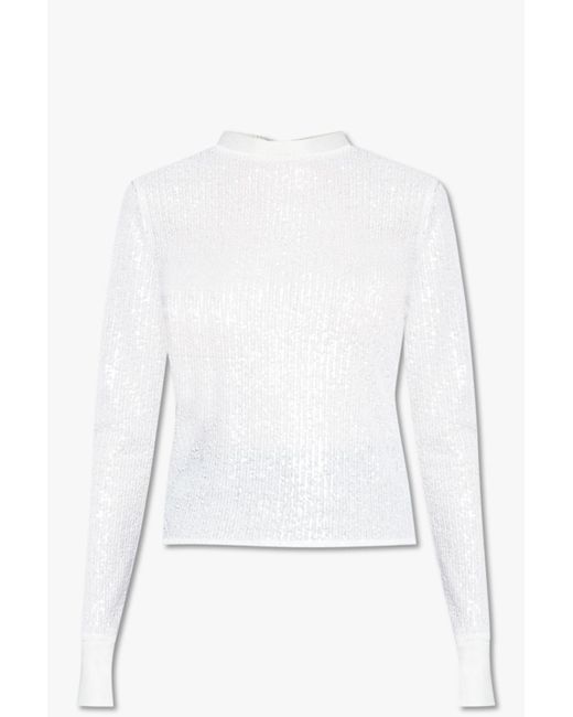 AllSaints White 'juela' Sequin Top