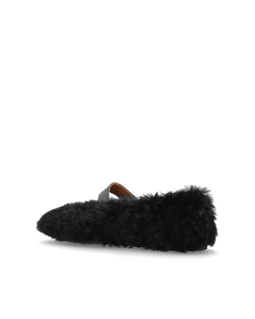 Ferragamo Black Ballet Flats "Nena"