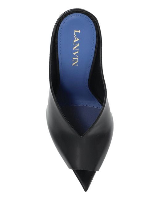 Lanvin Black Heeled Mules