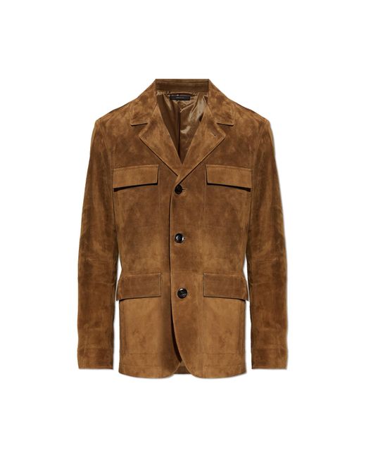 Tom Ford Brown Suede Blazer for men