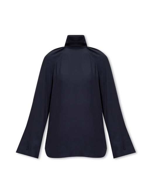 Totême Shirt With Wide Sleeves in Blue Lyst