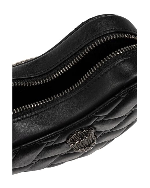 Kurt Geiger Black Kensington Heart Shoulder Bag