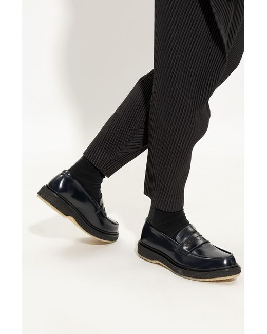Adieu 'type 5' Leather Loafers in Black 