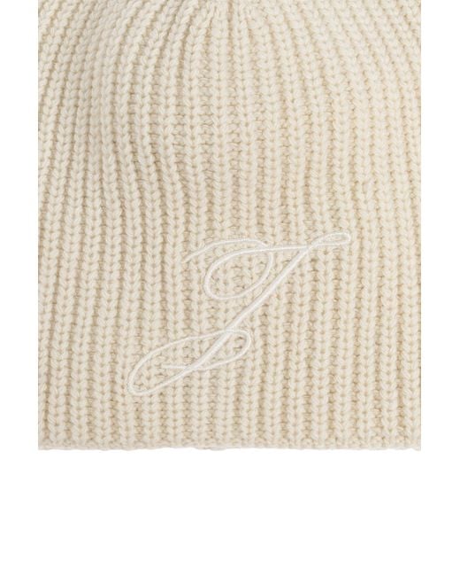 Jacquemus Natural Woolen Hat 'Espiral'