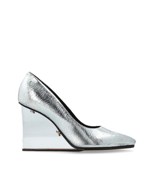 Maison Margiela White Wedge Heel Shoes "Tabi Plexi Claw"