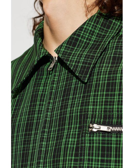 Marni Green Jacket With A Plaid Pattern for men