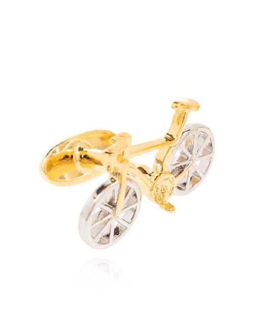 Paul Smith Black Logo-Engraved Cufflinks for men