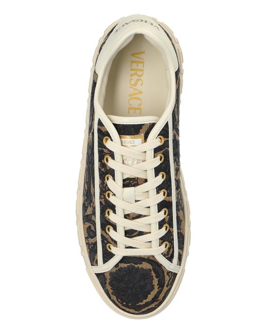 Versace Black Sports Shoes With Lurex Thread