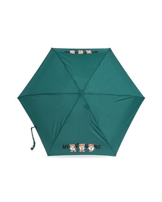 Moschino Blue Umbrella With Logo