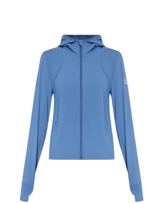 EA7 Blue Training Hoodie