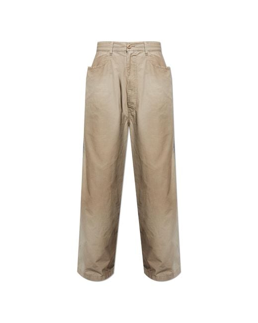 Balenciaga Natural Trousers With A Worn Effect, for men