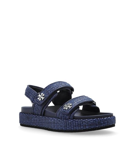 Tory Burch Blue Flat Sandals