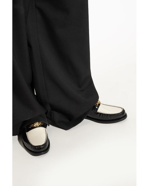 Amiri Black Leather Boots Two Toone Ma Chain for men