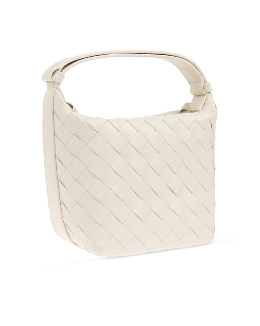 Bottega Veneta White Handbag `small Andiamo`,