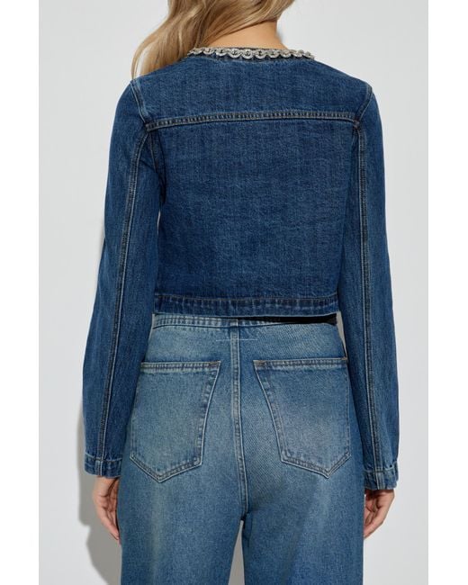 Self-Portrait Blue Denim Jacket