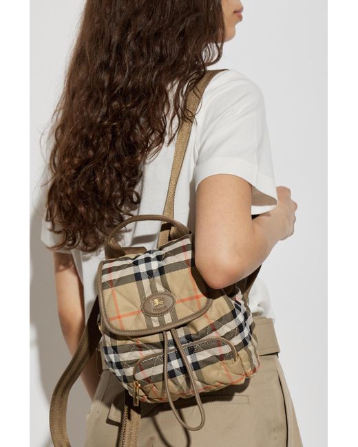 Burberry Brown 'Mini' Backpack With Logo
