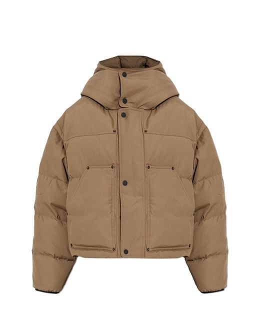DSquared² Brown Puffer Jacket With Logo
