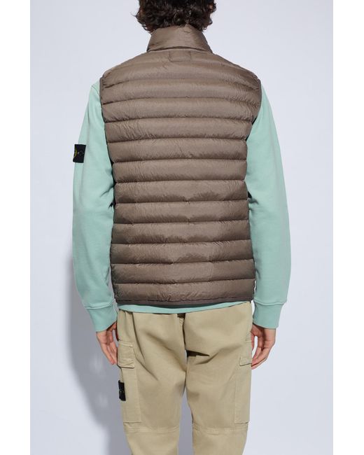 Stone Island Brown Quilted Down Vest, for men