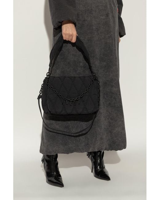 DIESEL Black Shoulder Bag Charm-D Shoulder