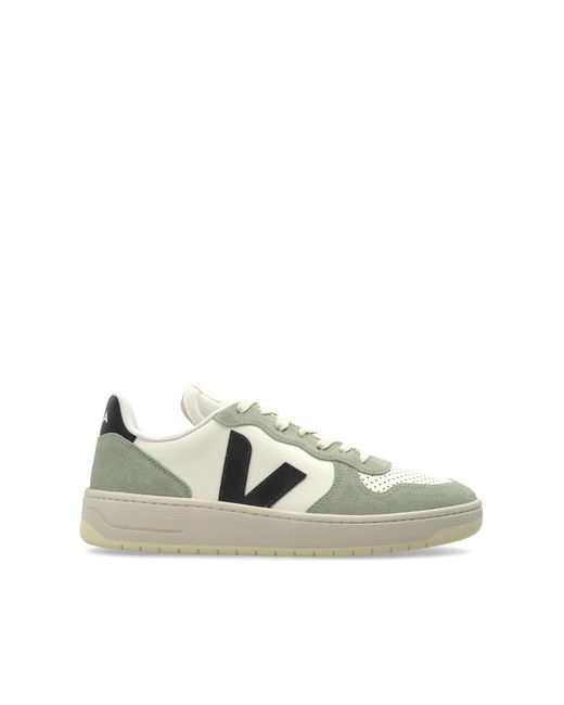 Veja Green "V-10 Prime Leather" Sports Shoes for men