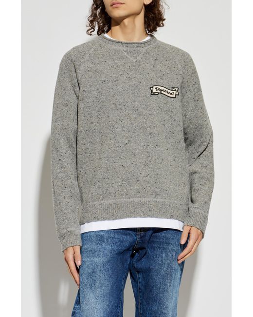 DSquared² Blue Wool Sweater for men