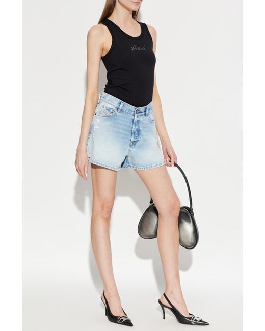 DIESEL Blue 'De-Helios' Denim Shorts