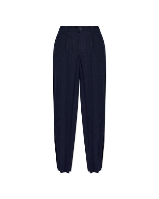 Homme Plissé Issey Miyake Blue Pleated Trousers By for men