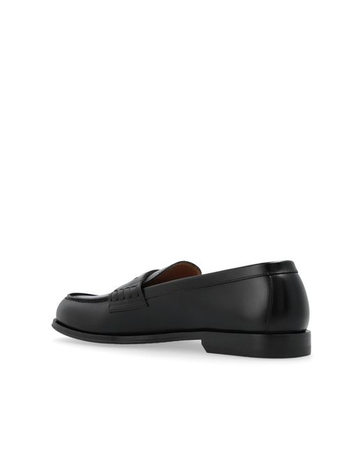 DSquared² Black Leather Loafers for men