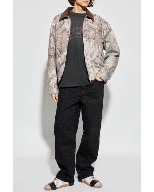 Represent Gray T-Shirt With A Pattern for men