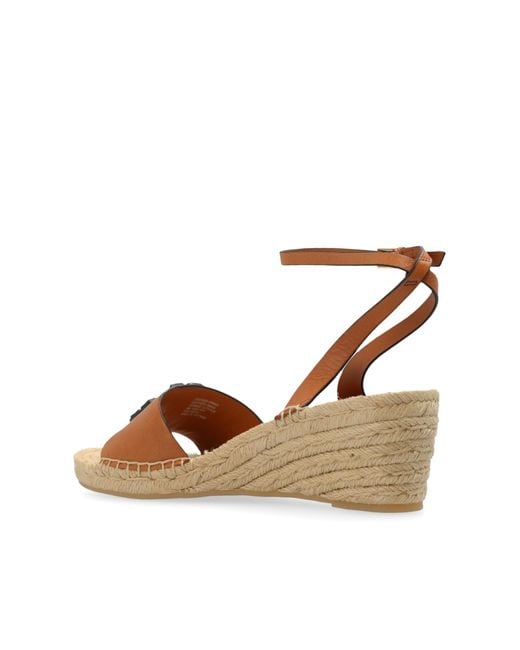 Tory Burch ‘Ines’ Wedge Sandals in White | Lyst