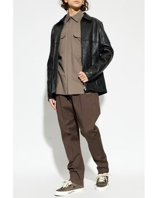 Rick Owens Brown Straight-Leg Trousers for men