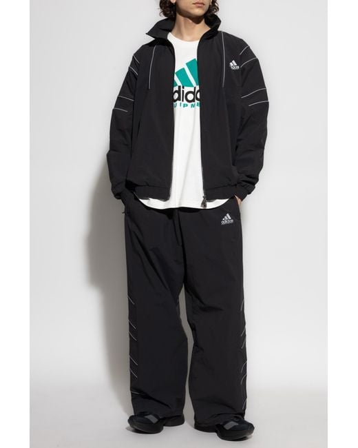 Adidas Originals Black Sweatpants With Straight Legs for men