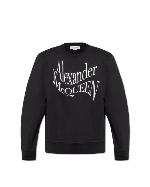 Alexander McQueen Black Sweatshirt With Logo, for men
