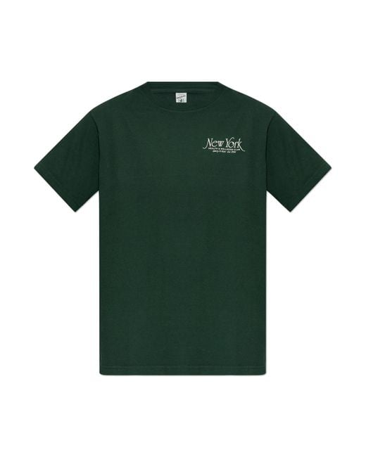 Sporty & Rich Green T-Shirt From The New York Collection