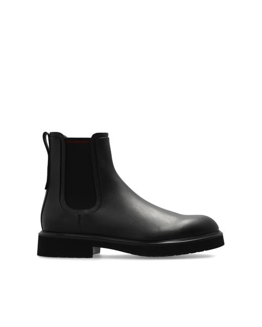 Ferragamo Black Chelsea Boots Cezanne for men