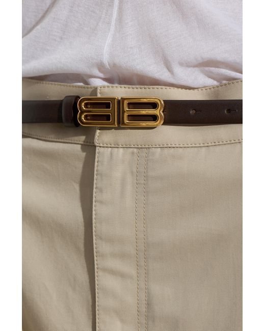 Balenciaga Brown Leather Belt
