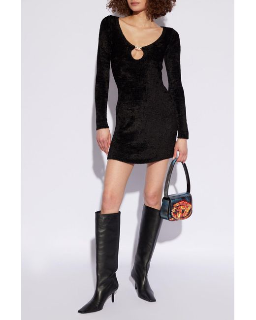 DIESEL Black 'M-Coleen' Chenille Dress