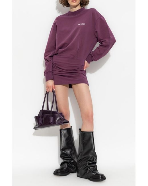 The Attico Purple Dress With Logo