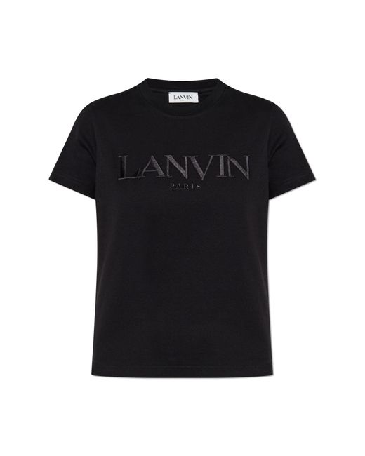 Lanvin Black Cotton T-Shirt